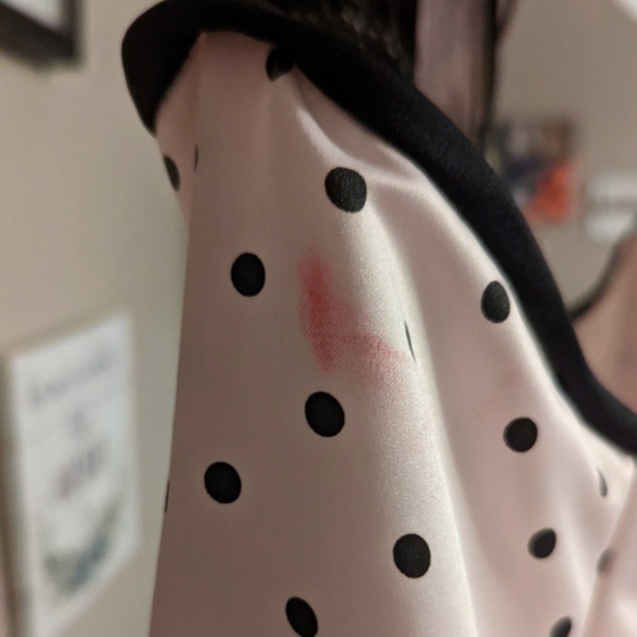 💥 women's sz13/14 pink polkadot dress - Picture 4 of 4